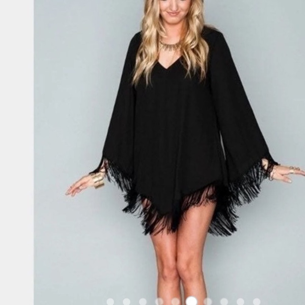 Show me your Mumu black fringe dress - Picture 2 of 3